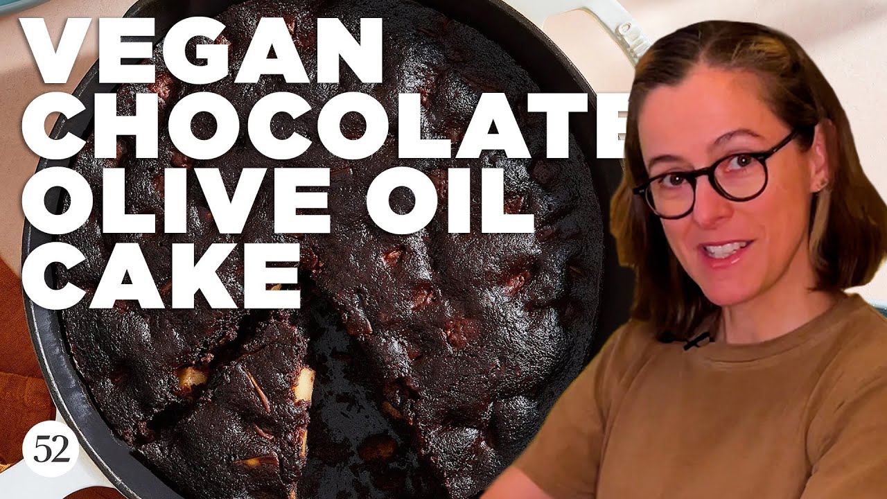 Easy Skillet Chocolate Olive Oil Cake - Eggless, Dairy Free, Vegan | Amanda Messes Up In The Kitchen
