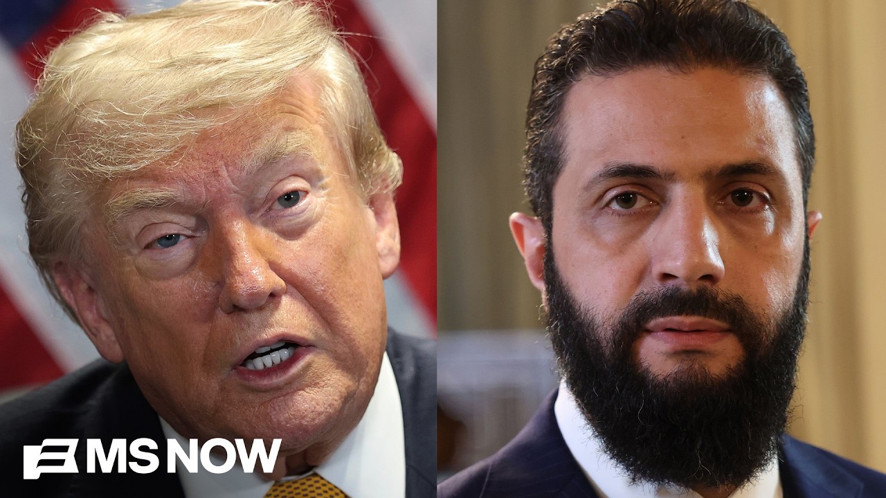 Trump participates in a bilateral meeting with Syrian President Ahmed al-Sharaa