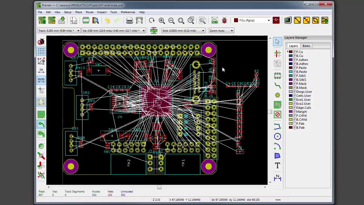 Demo of WireIt Tools for PCBNEW