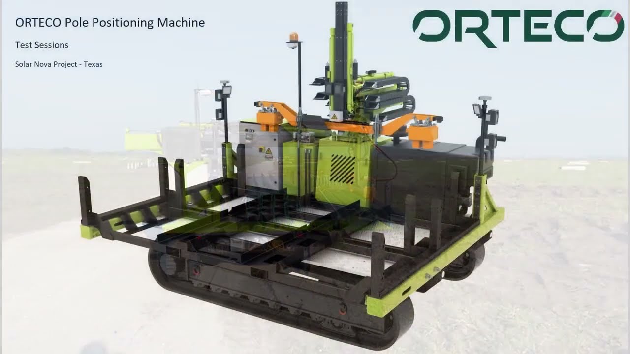 Orteco Позиционирование Полюса Машина Гусеничный С GPS Автономное Вождение Установка Солнечной Элект