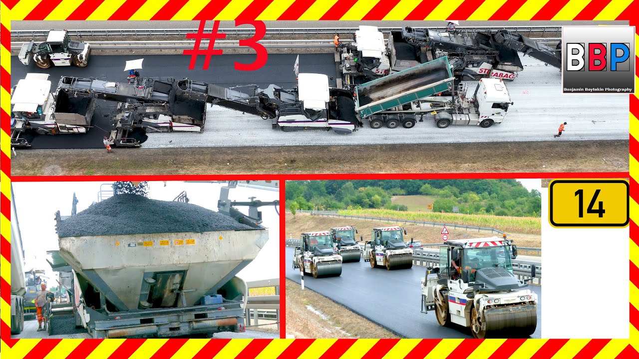 2x Vögele InLine Pave Asphalteinbauzüge - B 14 Leutenbach-Nellmersbach, Germany, 17.08.2022. #3