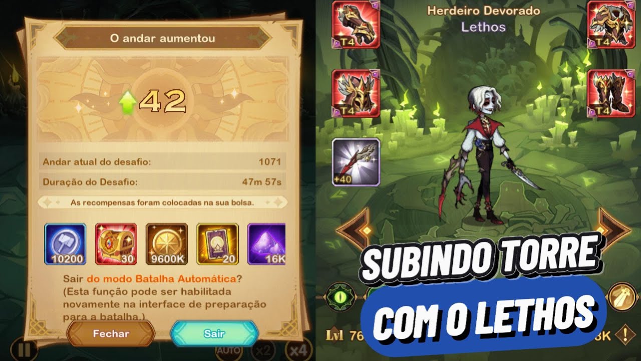 LETHOS MUITO BOM PRA SUBIR TORRE - AFK ARENA