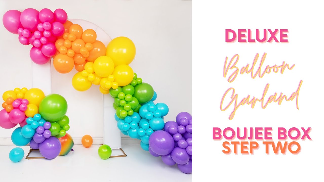 Filling Out a Balloon Garland - Deluxe Boujee Box Garland - Step Two