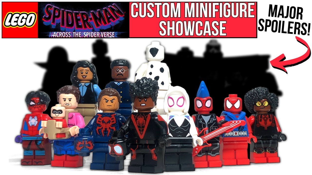LEGO Spider Man: Across the Spider-Verse — витрина минифигурок по индивидуальному заказу