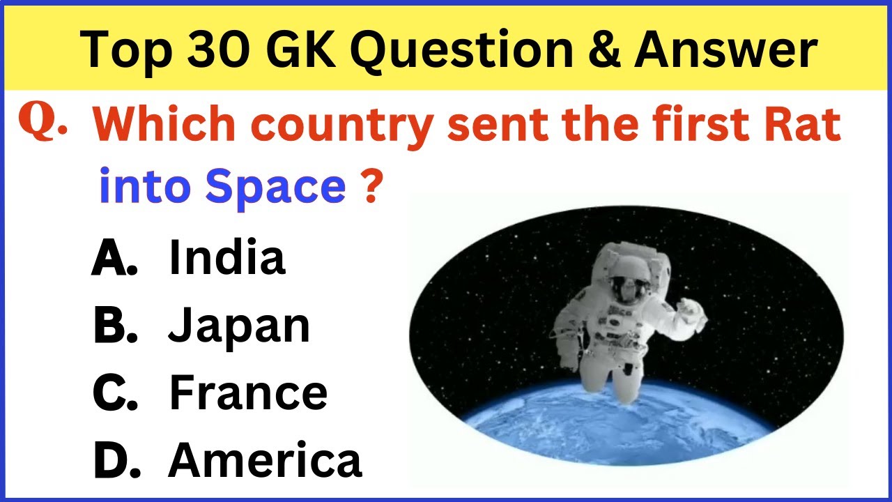 30 Easy GK Questions and Answers in English | General Knowledge | Current Affairs - India GK Quiz