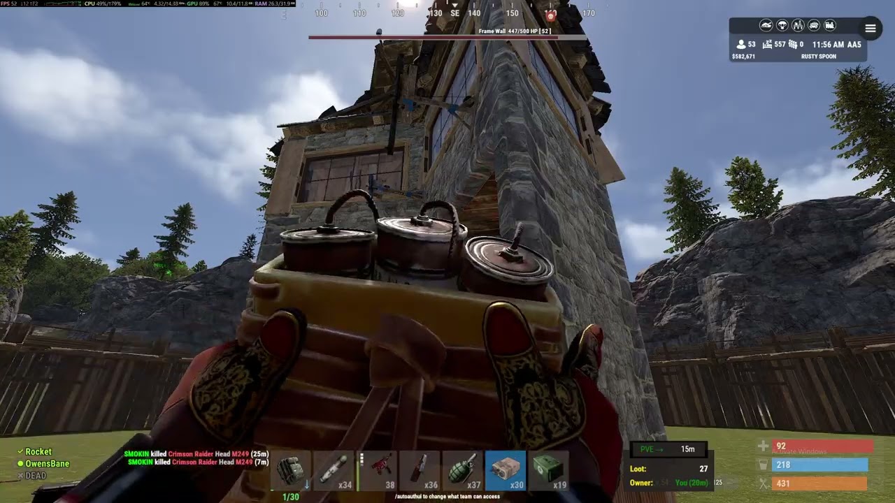 Rust Easy Raid Base #40 On Server Rusty Spoon US PVE 5x