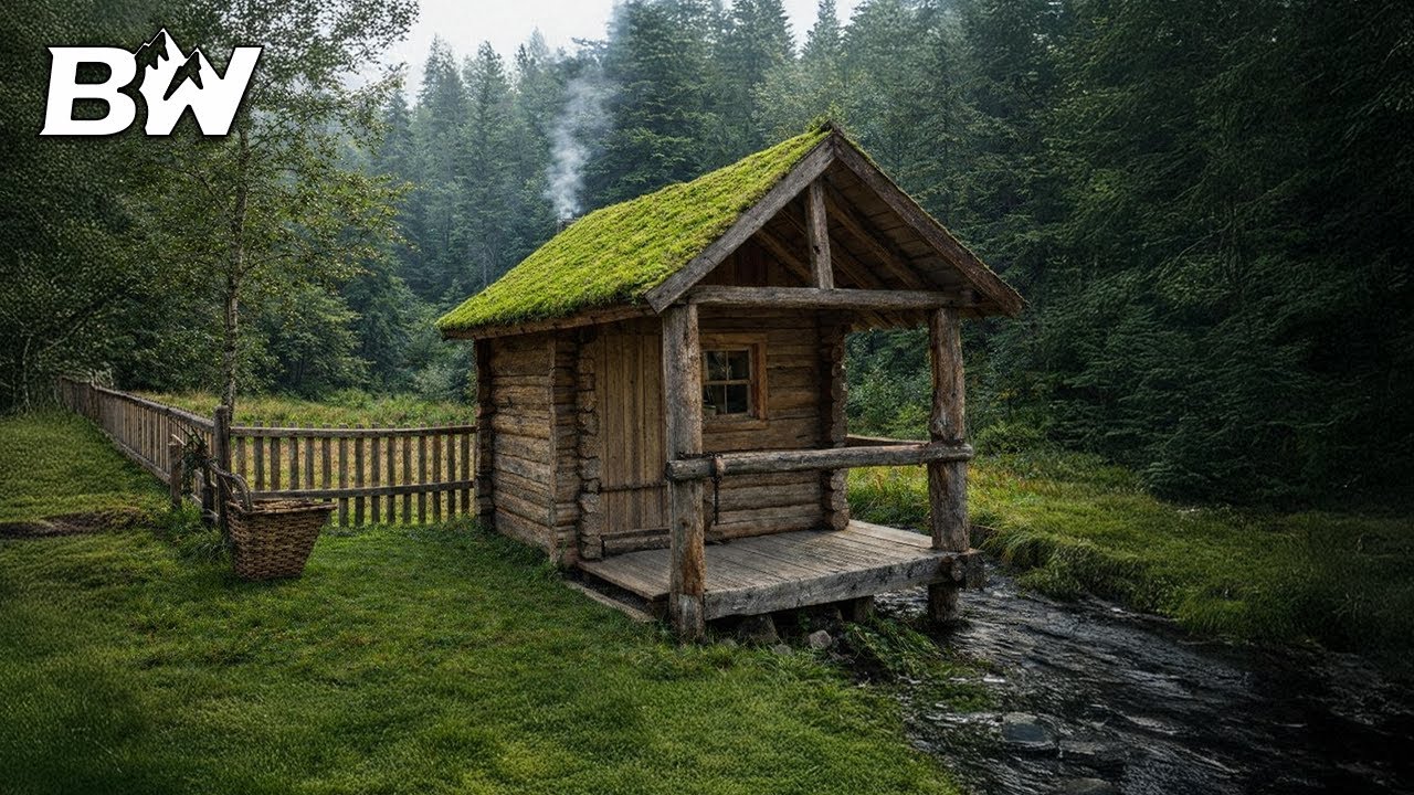 Determined Man Built a Hidden Forest Bunker and Log Cabin by Hand in 100 Days | By @lesnoy