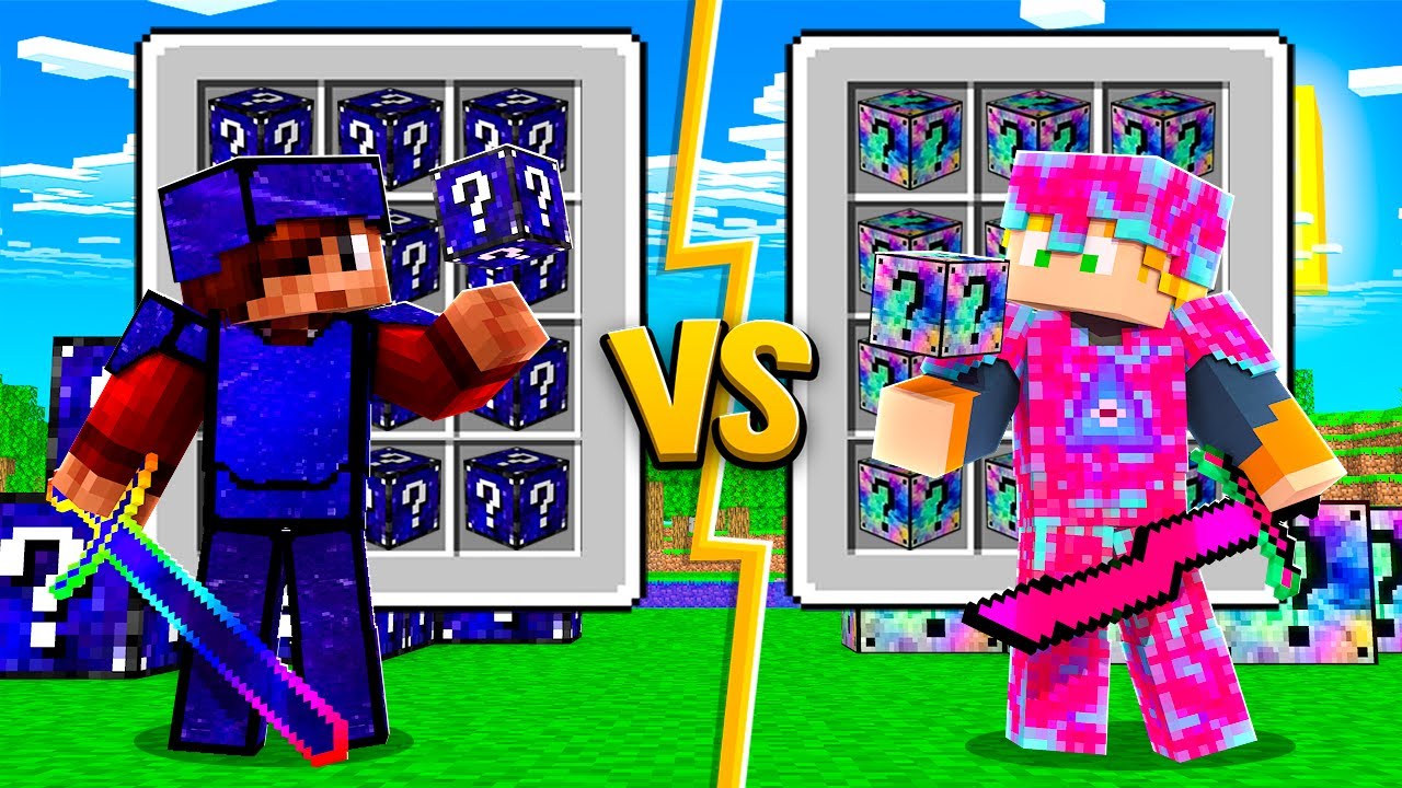 LUCKY BLOCK MIXED VS LUCKY BLOCK GALAXY