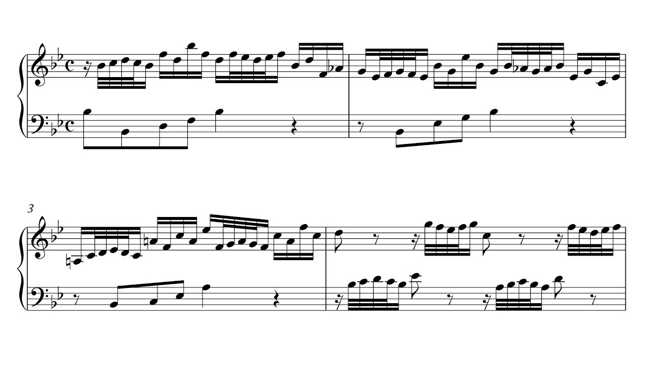 Bach: Invention 14 in B-flat Major, BWV 785 (Urtext Edition)