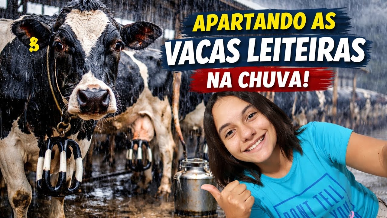 TIVE QUE SAIR NA CHUVA PARA APARTAR AS VACAS LEITEIRAS