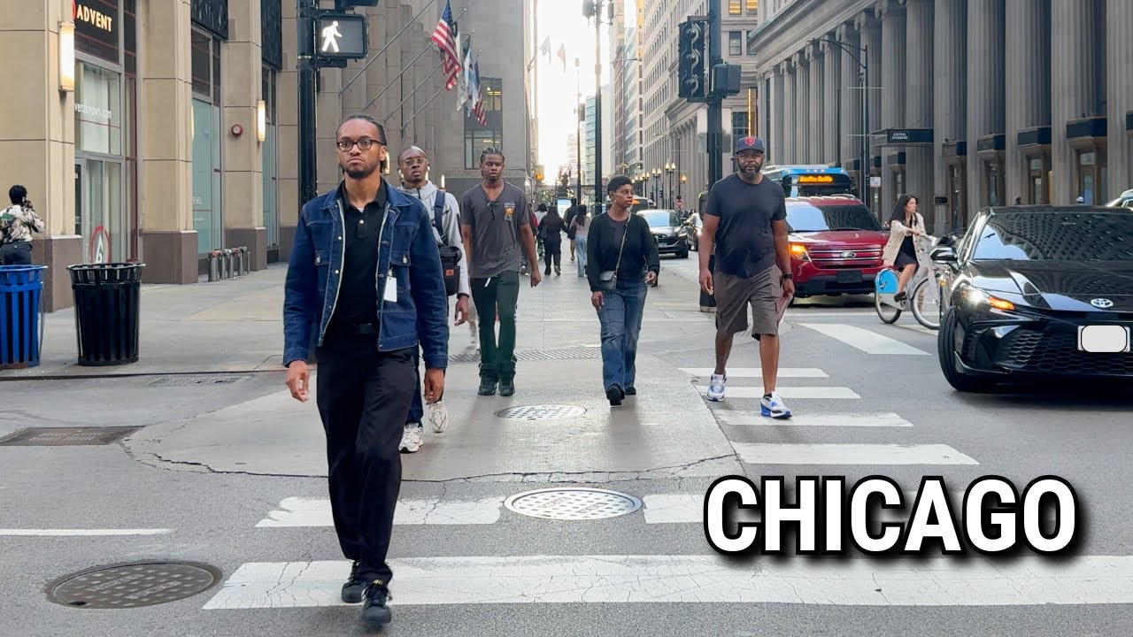 Chicago First Day Of 🍁 Fall Season 2025 Walking Tour On Monday | September 22, 2025 | 4K 60fps