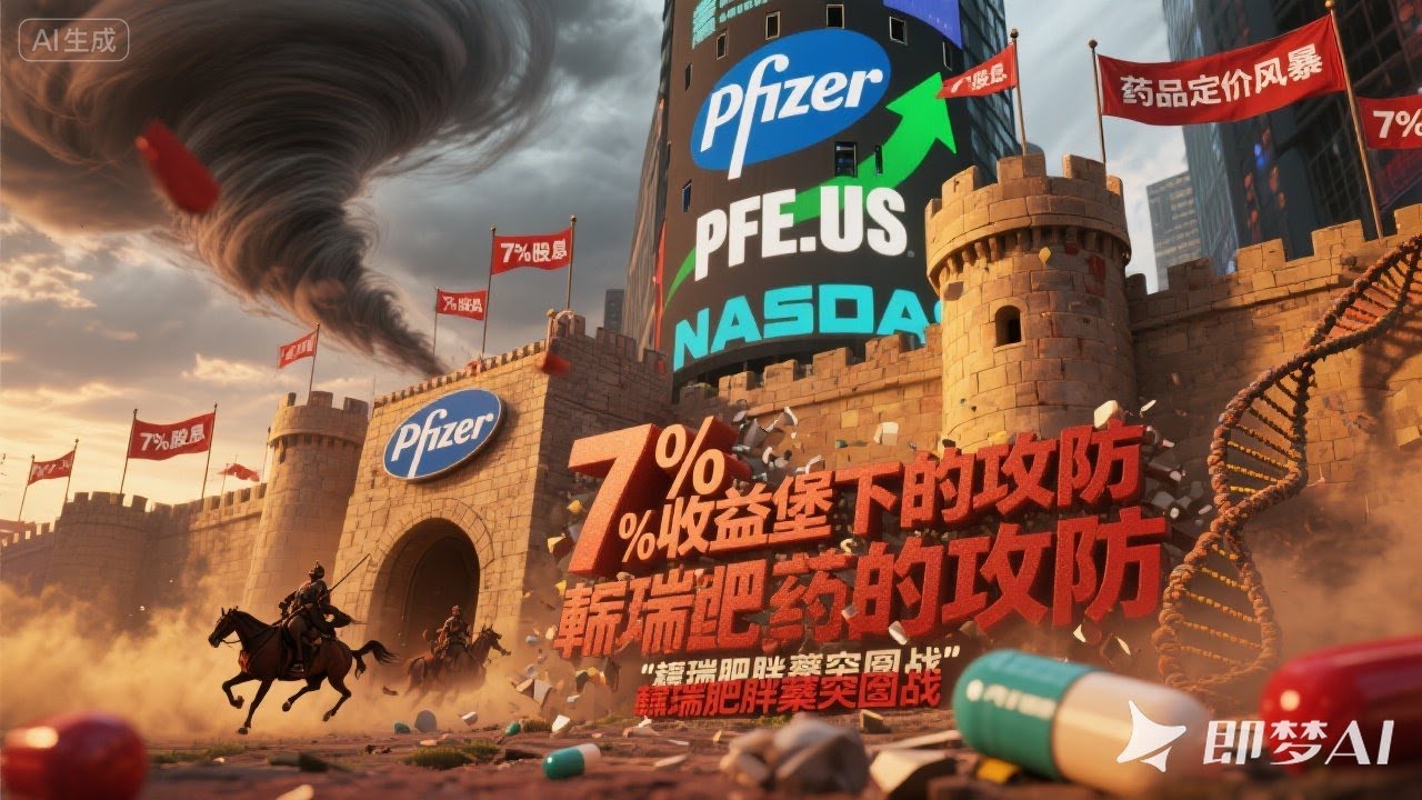 Pfizer (PFE.US) 輝瑞高股息防衛戰：7%收益堡壘下的IRA風暴與肥胖藥突圍