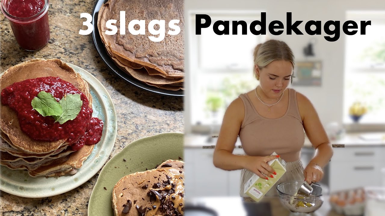 Opskrift på 3 slags pandekager