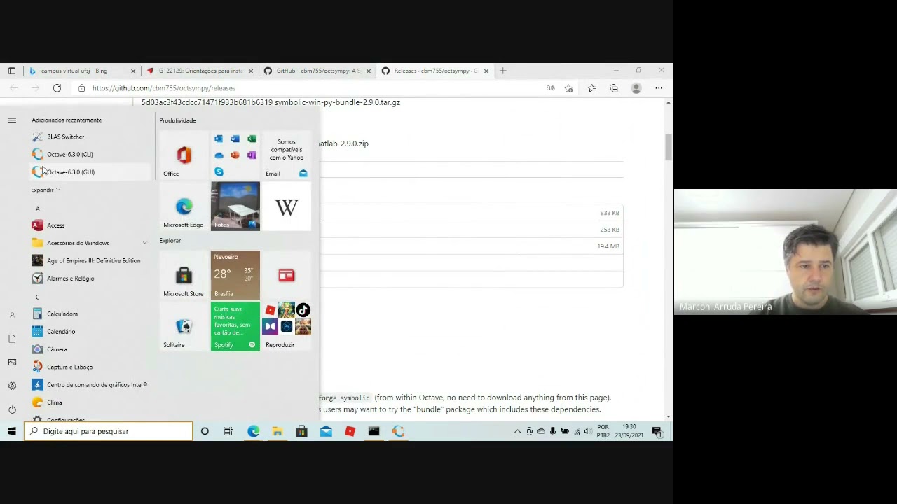 Como Instalar o Octave, Python e demais pacotes para a disciplina Cálculo Numérico