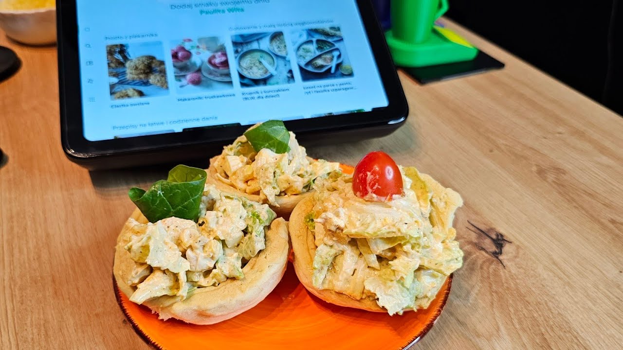 Oryginalny sposób na podanie sałatki Koszyczki z ciasta drożdżowego z Thermomix #paulitawita 