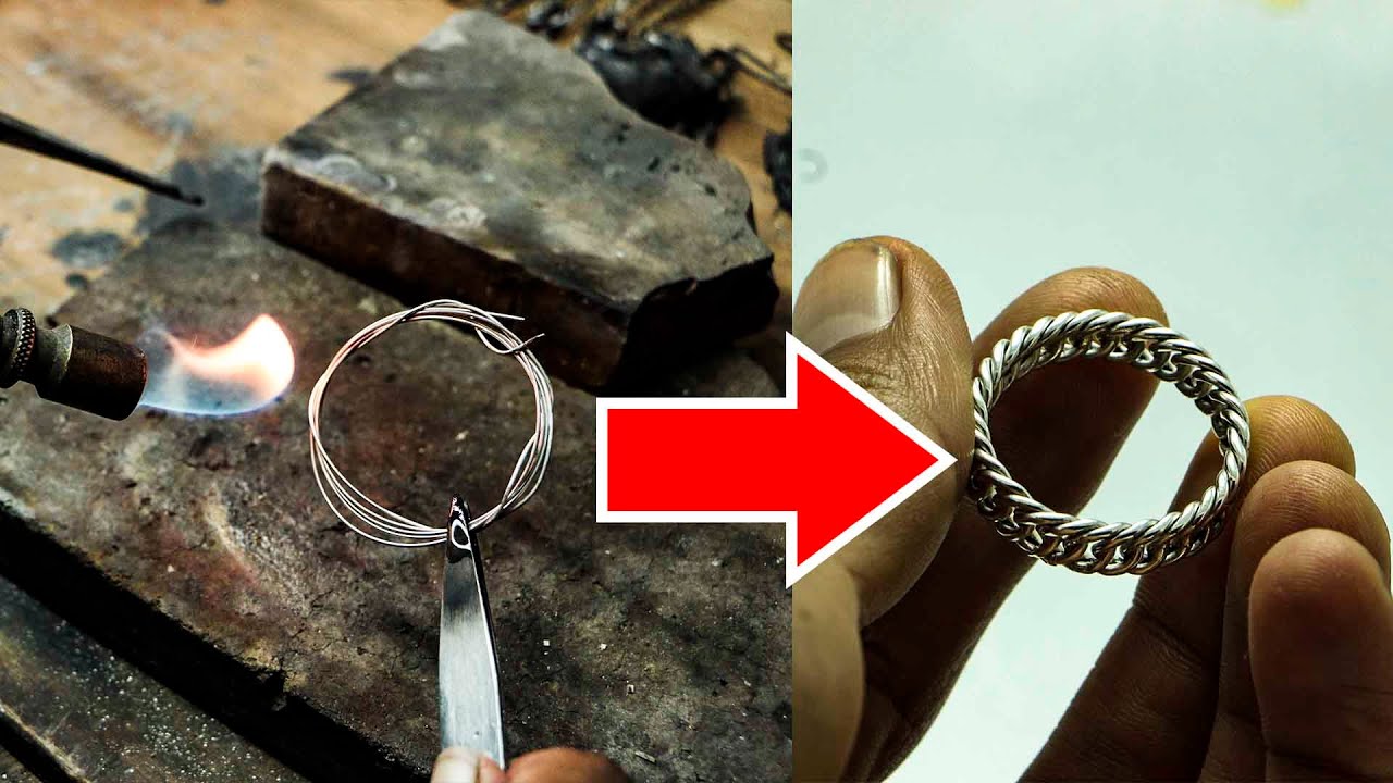 como hacer un anillo de cadena cubana en plata