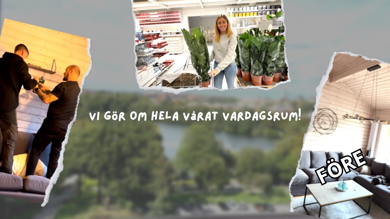 VLOGG  ||   Vi gör om hela vårat vardagsrum!