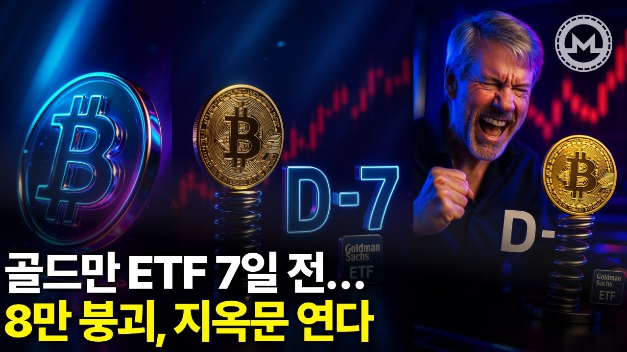 골드만 ETF D-7&hellip; 비트코인 8만 붕괴, 지옥문 열린다