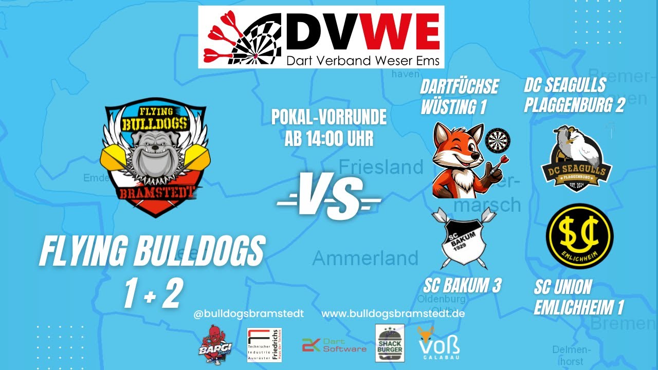 DVWE Bezirkspokal: Flying Bulldogs 1 + Flying Bulldogs 2 Vorrunde