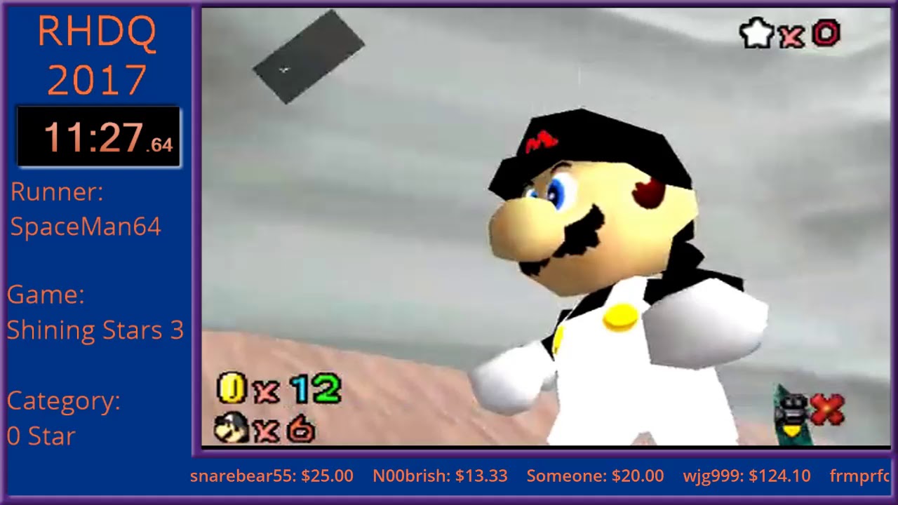 SM64 Shining Stars 3: SotSC - 0 Star In 20:33 By SpaceMan64