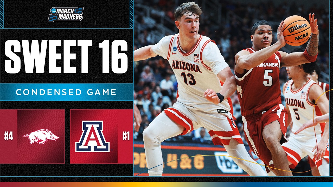 Arizona vs. Arkansas - Sweet 16 NCAA tournament extended highlights