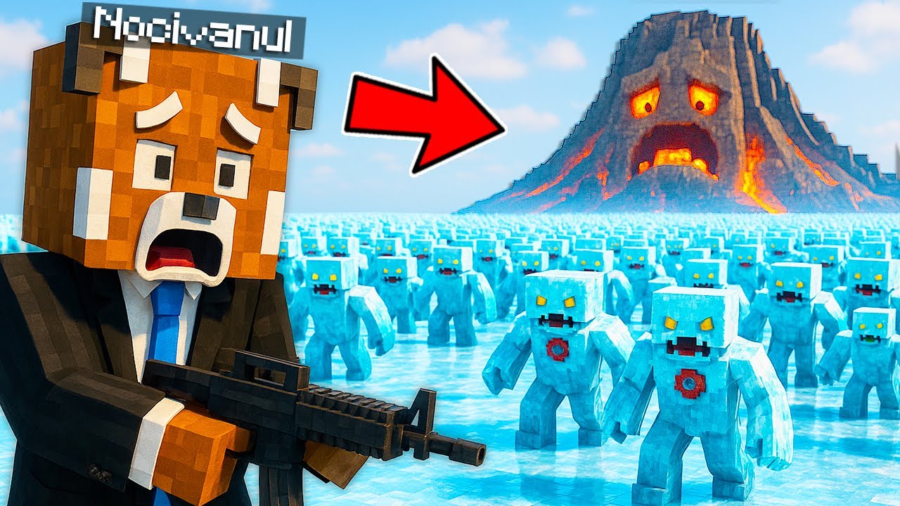 AM SALVAT VULCANUL MINECITY! Armata Regelui GHETII FORMATA DIN SUTE DE CREATURI