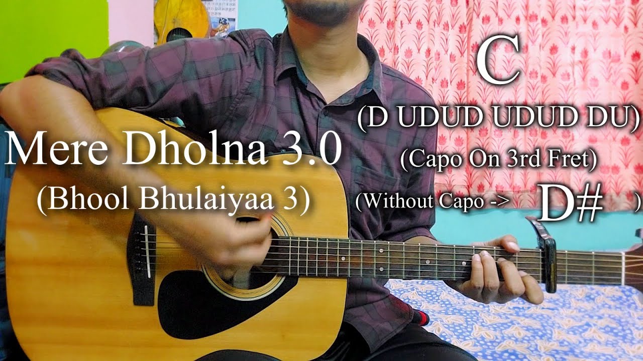 Mere Dholna 3.0 (Sonu Nigam Version) Bhool Bhulaiyaa 3 |Guitar Chords Lesson+Cover Strumming Pattern