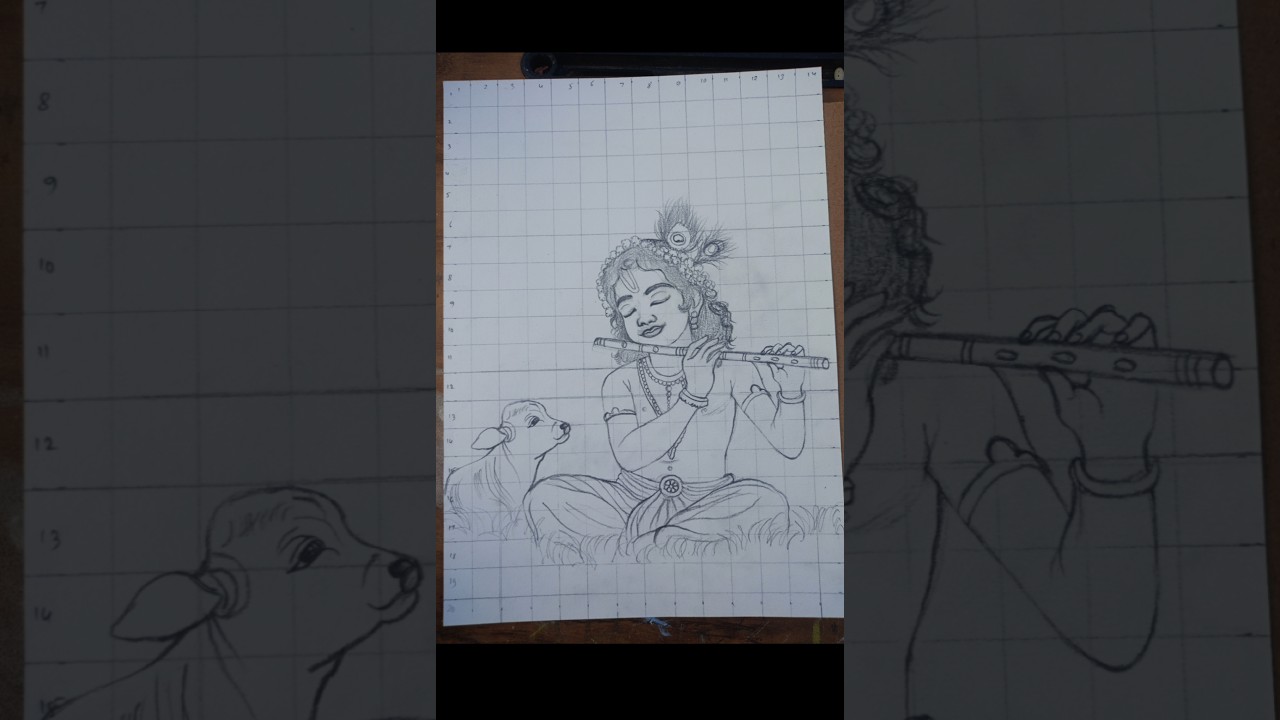 Krishna ji Drawing 😍 