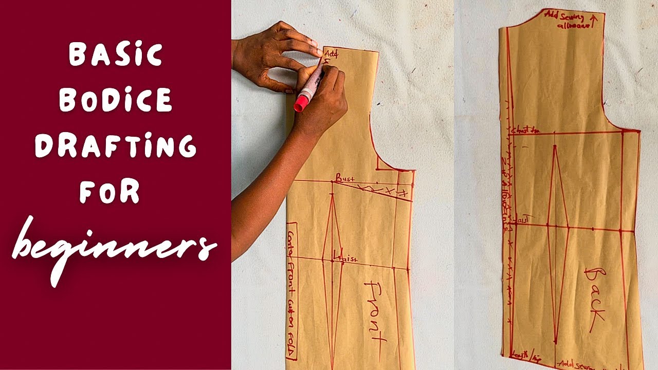 Basic bodice drafting tutorial for beginners