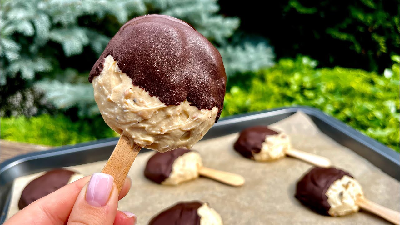 KETO ICE CREAM BARS. Low Carb Peanut Butter & Chocolate Frozen Yogurt Bars.