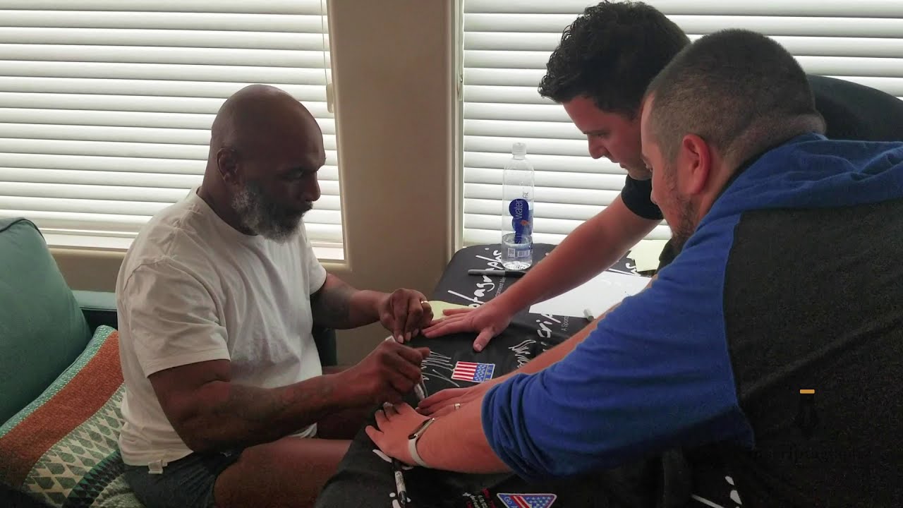 Mike Tyson Private Signing  with Inscriptagraphs Memorabilia for Tyson Vs. Exclusive Autograph Line