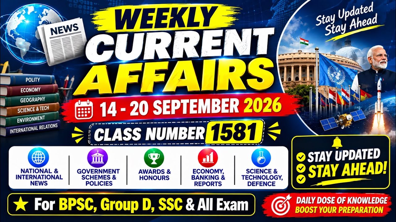 Daily Current Affairs| 20 September Current Affairs 2026|NTPC|SSC|NDA|All Exam #trending