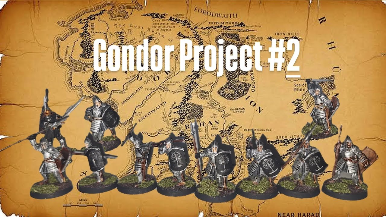 Gondor project #2 Gondor soldiers, captain and banner conversion and Knight of the White Tower