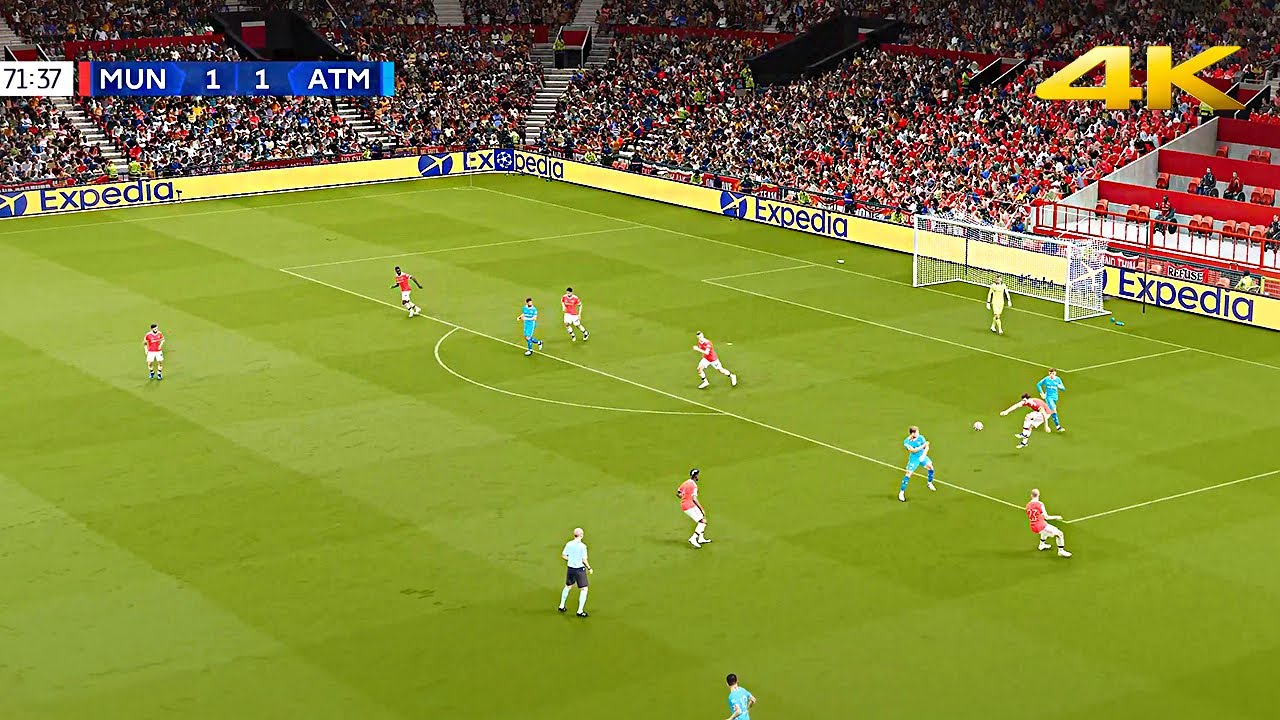 Incredible Realism •  Man Utd vs Atletico Madrid • Brand New Commentary Mod • UCL • PES 2021 • 4K