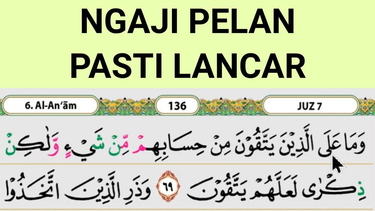 Belajara Al Quran // Surah Al An'am ayat 69-73