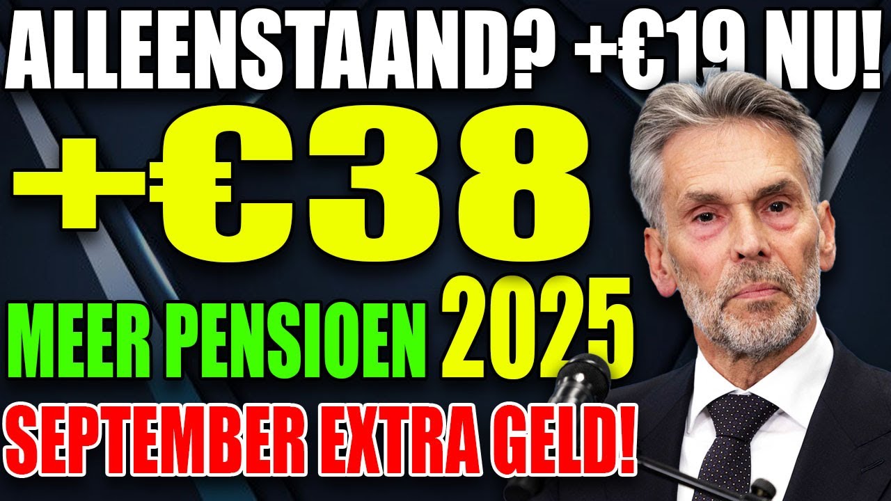 📊 Pensioen September 2025: +&euro;38 voor echtparen & +&euro;19 voor alleenstaanden!