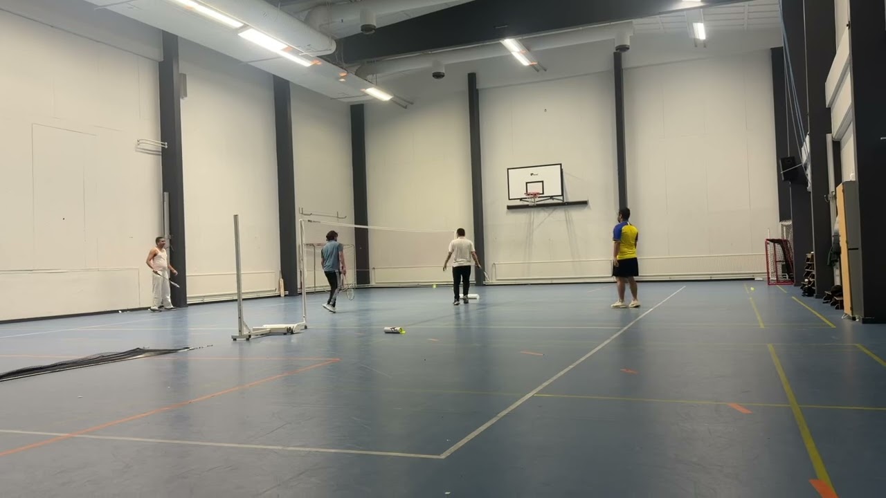 Badminton game in Finland