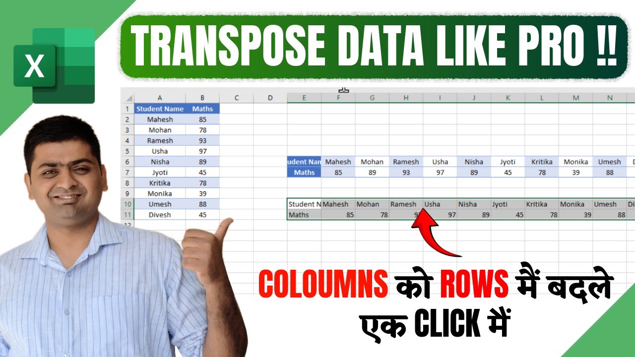 3 Ways 👉 to Transpose Data in Excel Like Pro !!! || Convert Coloumns to Rows in Excel