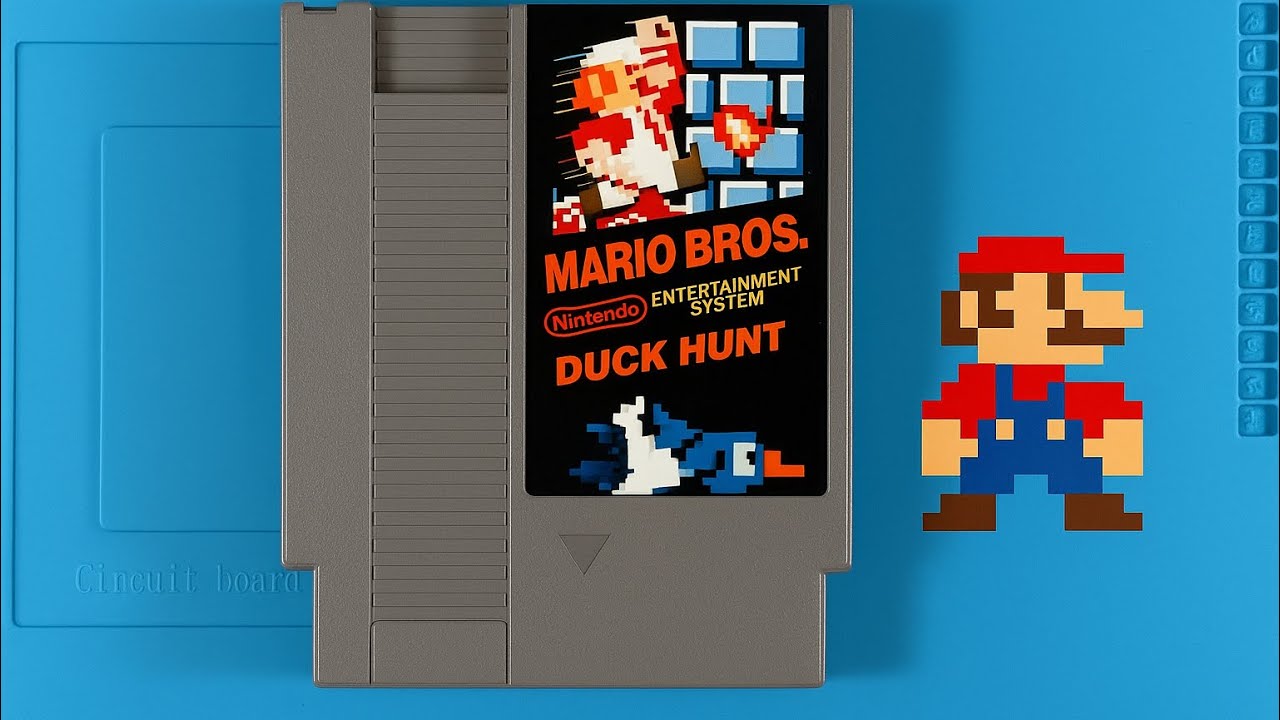 Super Mario Bros / Duck Hunt NES – First Ever Opened Childhood Cart! Deep Clean & Restoration