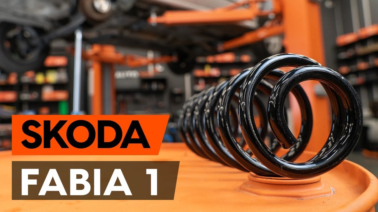 How to change rear springs / rear coil springs on SKODA FABIA 1 (6Y5) [TUTORIAL AUTODOC]