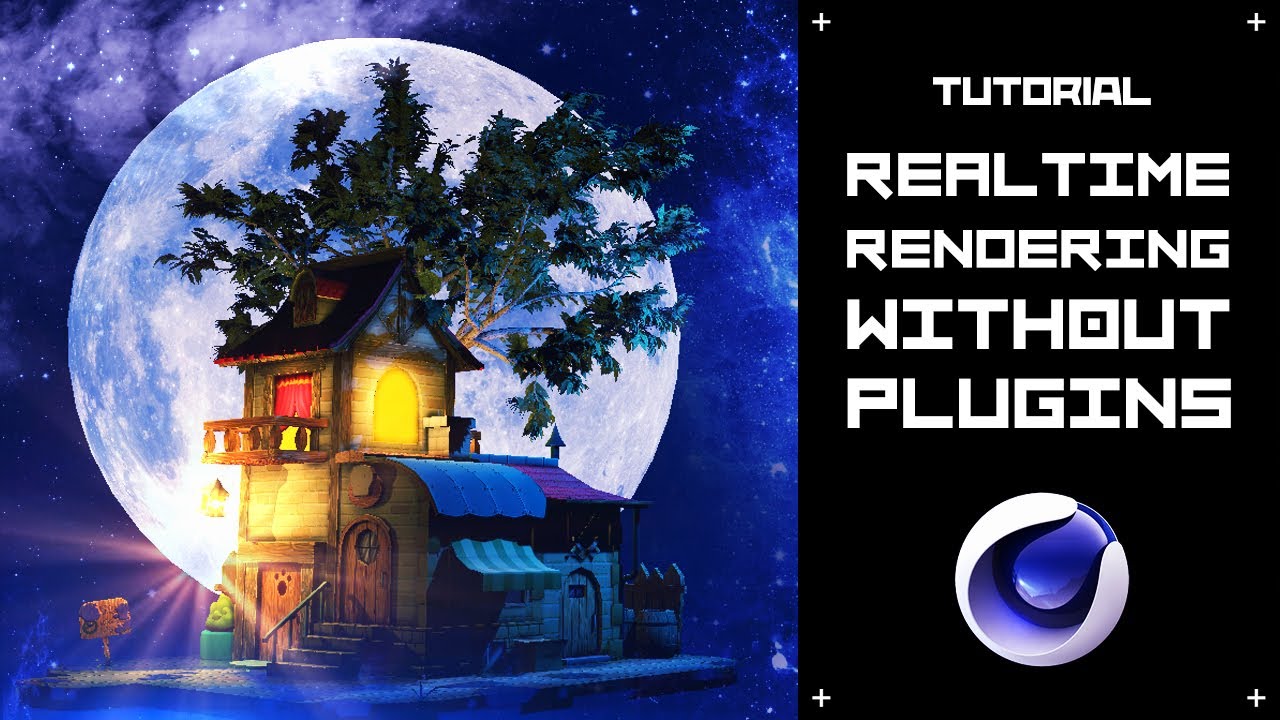 Realtime rendering in Cinema 4D without plugins or external render engines.