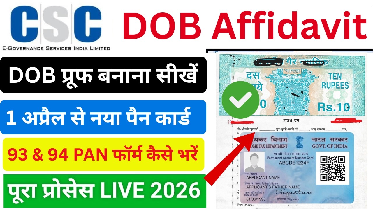 How to Make PAN Card Date of Birth Proof Affidavit 2026 | PAN Card DOB Proof Affidavit Download