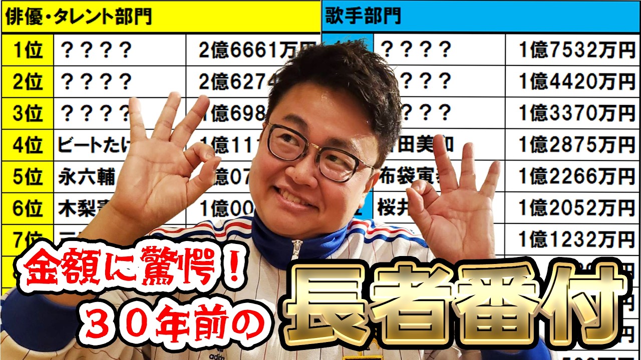 金額に驚愕！30年前の長者番付を語ろう！
