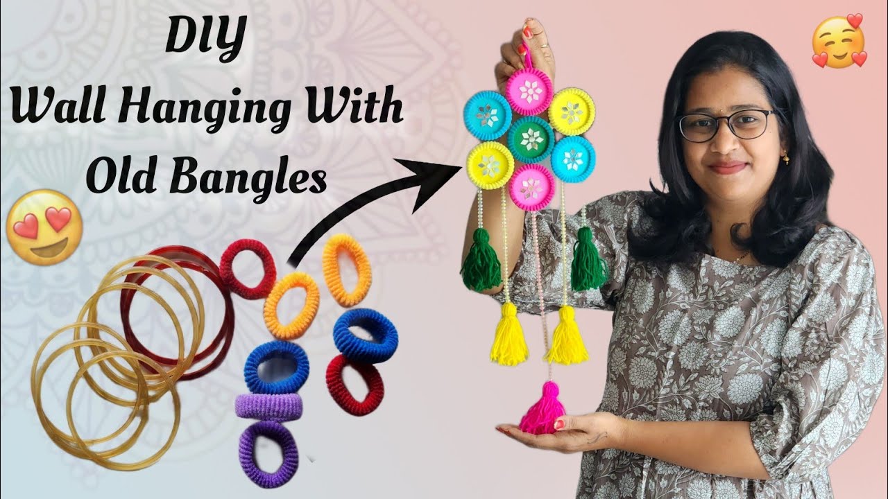 Wall Hanging Making With Old Bangles | DIY | Best Out Of Waste | NS Creative Collections | Crafts