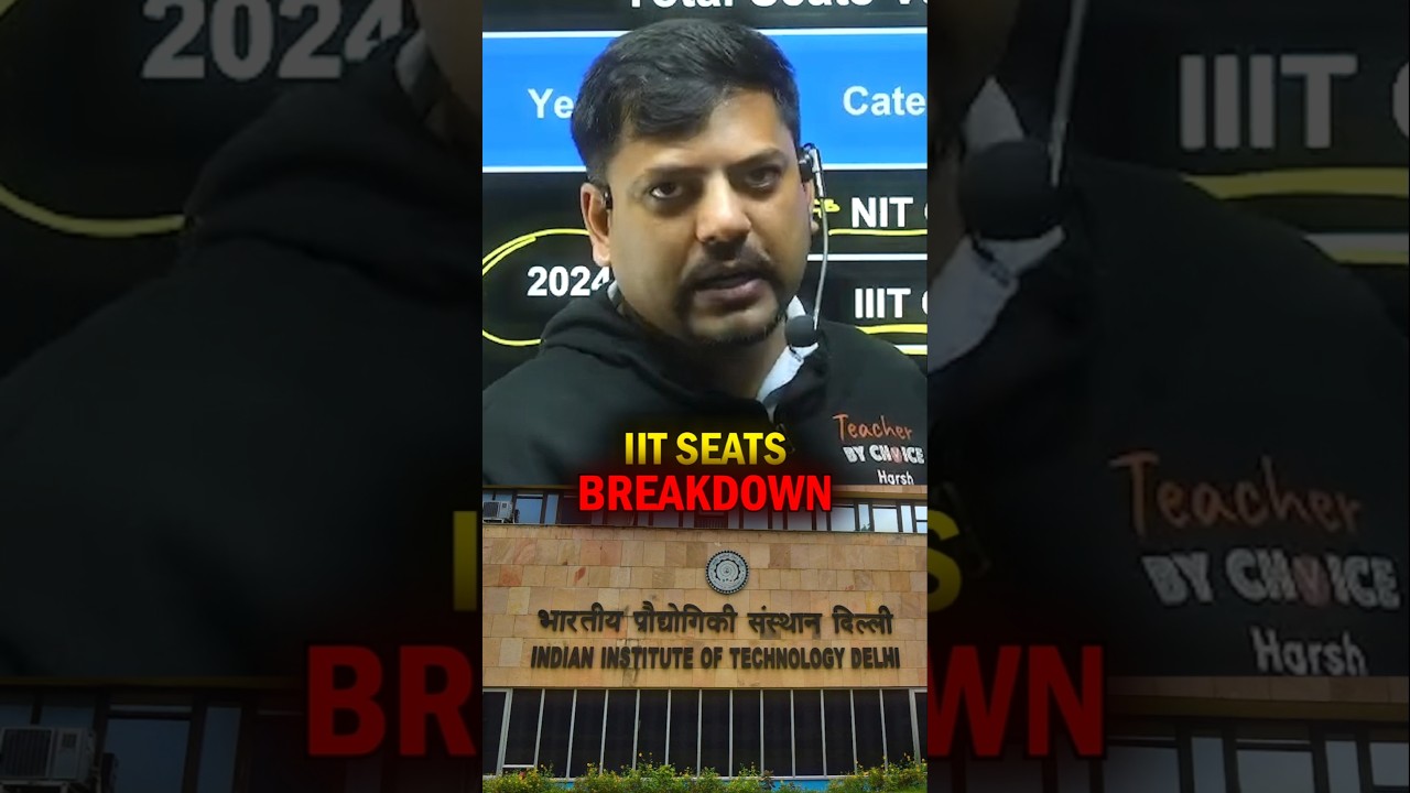 IIT Seats Breakdown 2025 &ndash; General, OBC, EWS, SC/ST Explained! 🎓📊 #harshsir #iit #jee #VED #shorts