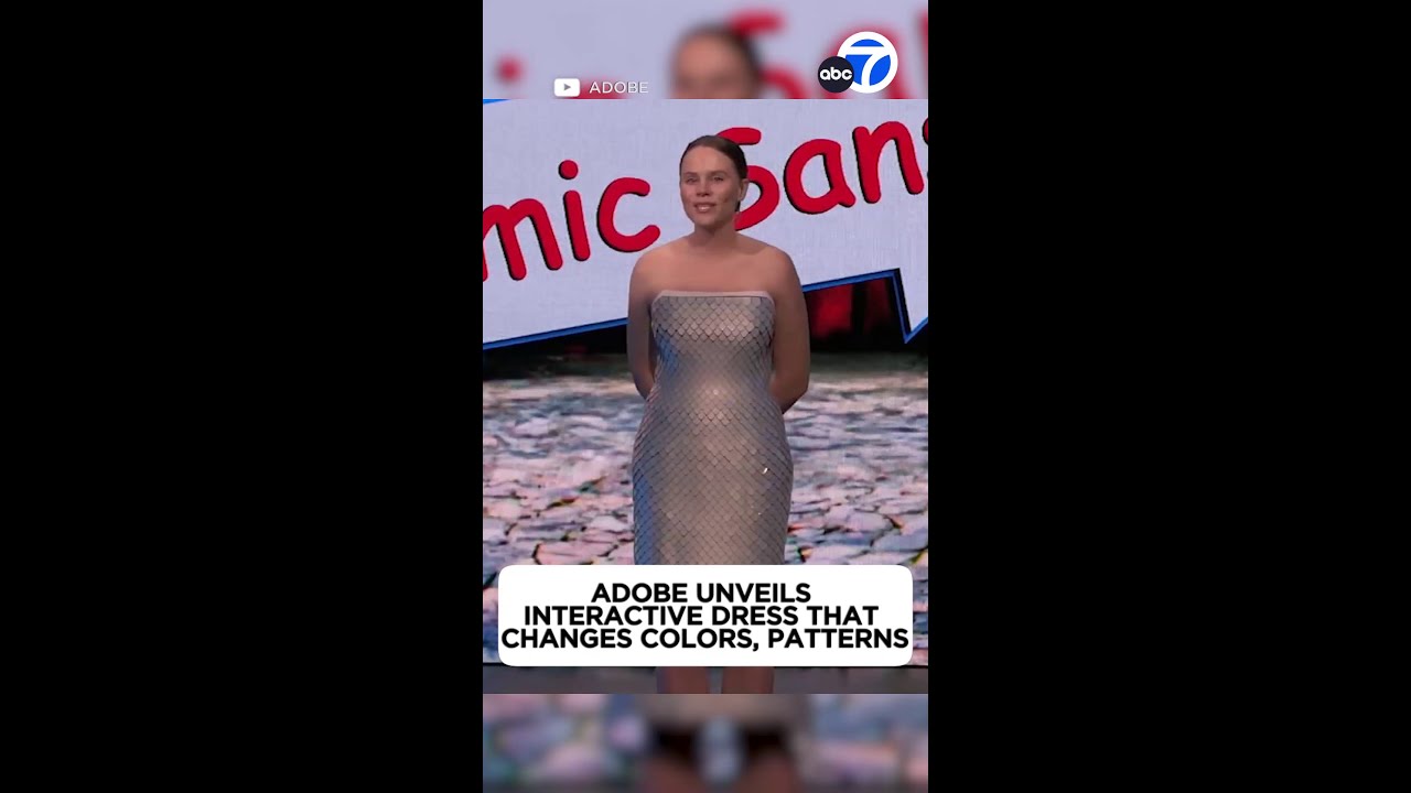 Adobe unveils interactive dress that changes colors and patterns