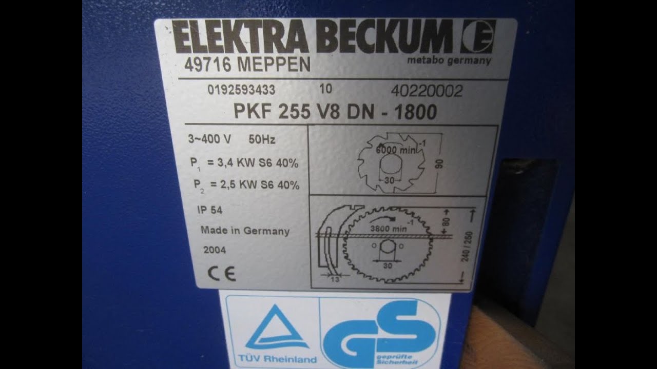 Electro beckum PKF255 mp4