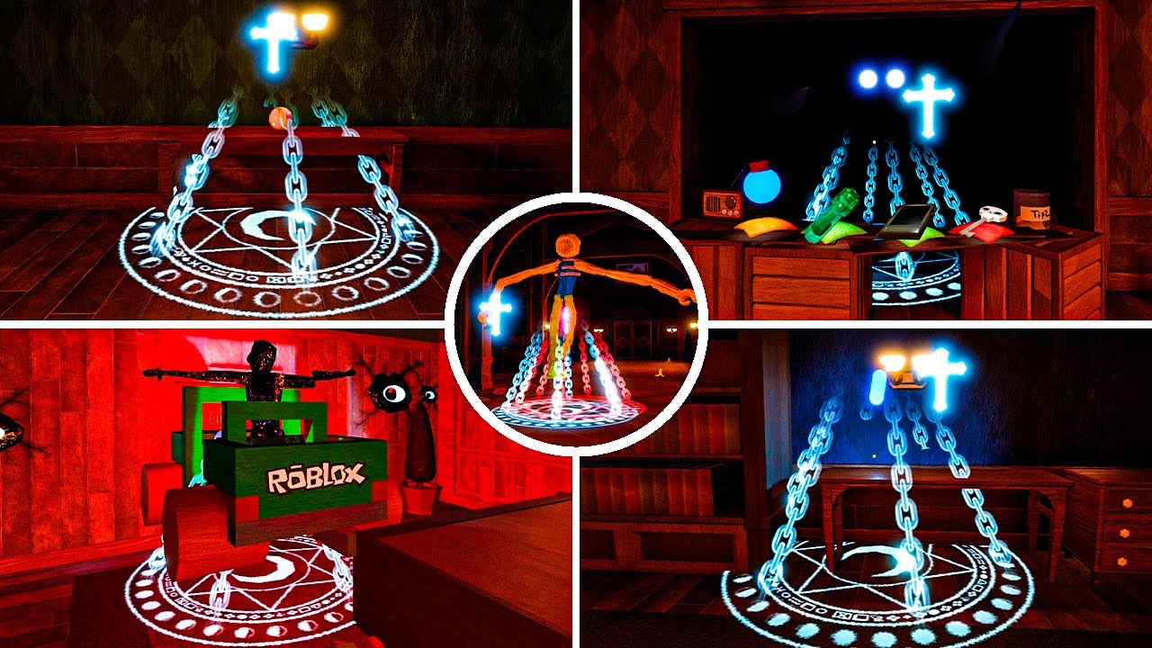 DOORS: Super Hard Mode - All CRUCIFIX Uses Monsters (Roblox Showcase)