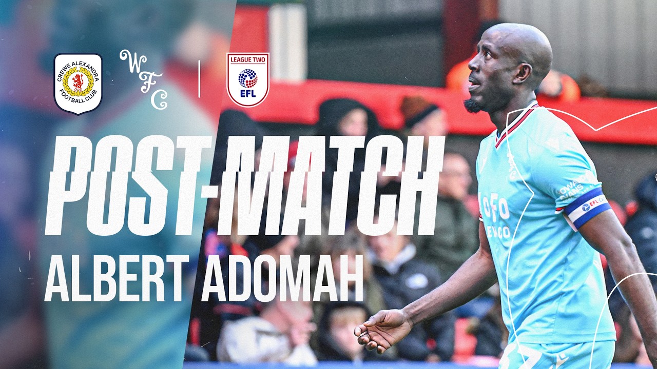 Post-match: Albert Adomah reflects on three points in Crewe