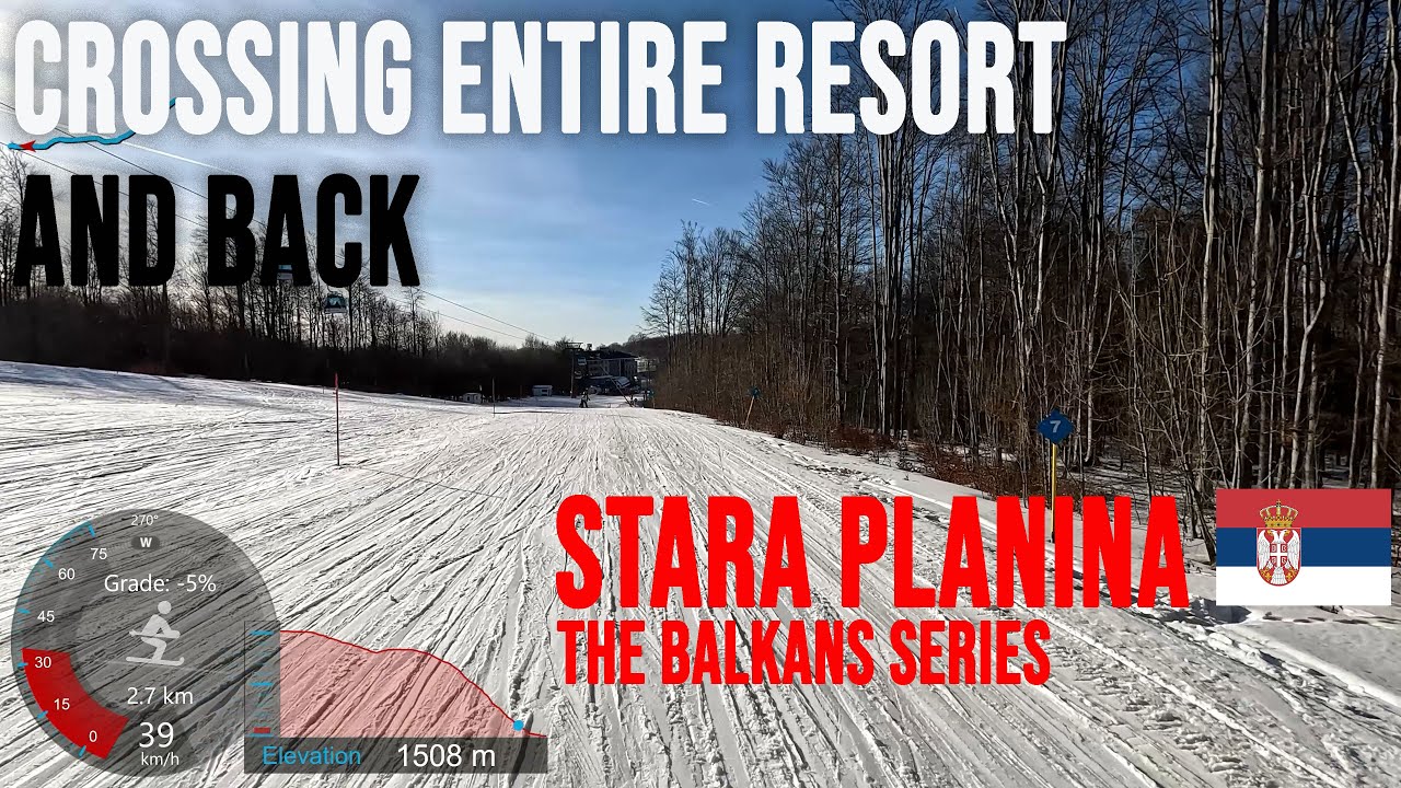 [4K] Skiing Stara Planina, Crossing the Entire Resort and Returning Back, Serbia, GoPro HERO11
